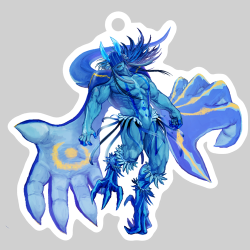 ウミウシ人外 ダイカットアクリルキーホルダー(8×8cm)