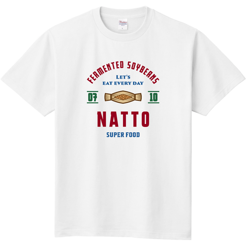 納豆 -Vintage- (レトロカラー) 定番Ｔシャツ
