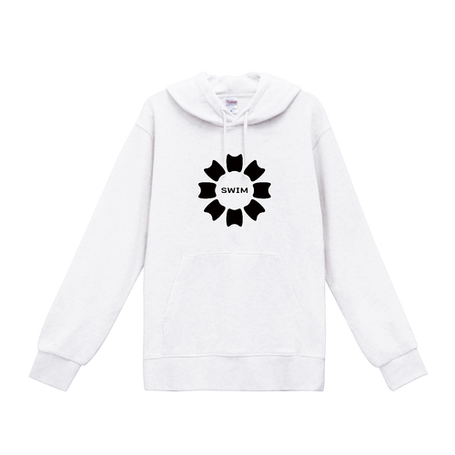 プルフラワー（黒）（SWIM） スタンダードWフードプルパーカー