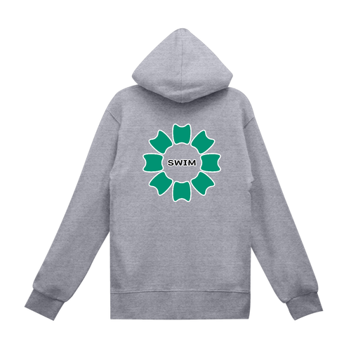 プルフラワー（G）（SWIM）背面プリント スタンダードWフードプルパーカー