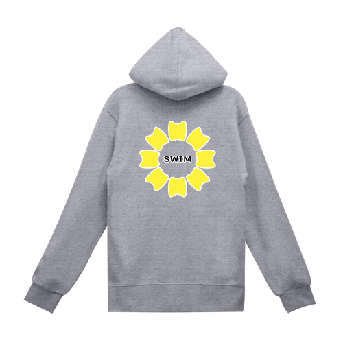 プルフラワー（Y）（SWIM）背面プリント スタンダードWフードプルパーカー