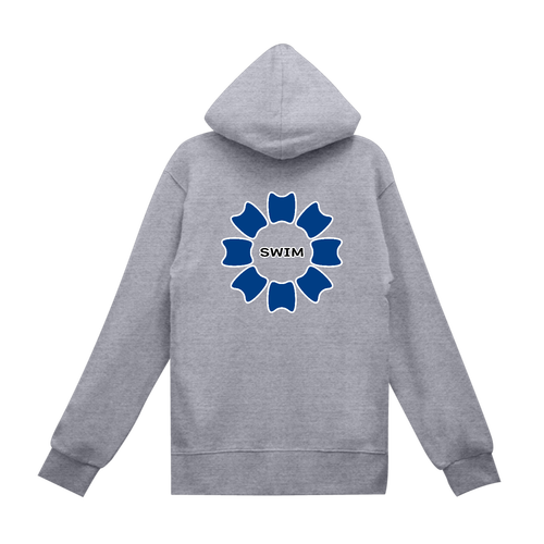 プルフラワー（B）（SWIM）背面プリント スタンダードWフードプルパーカー