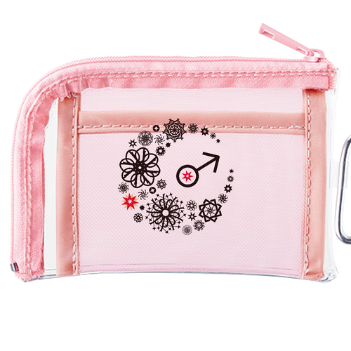 ことばもん／だいすきMoonと惑星マーク・火星編／クリアミニポーチ メッシュポケットクリアミニポーチ