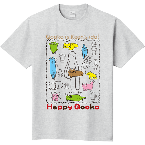 Qooko Style No.3（注！濃色のシャツに黒印刷は見えません） | Tシャツ 定番Ｔシャツ
