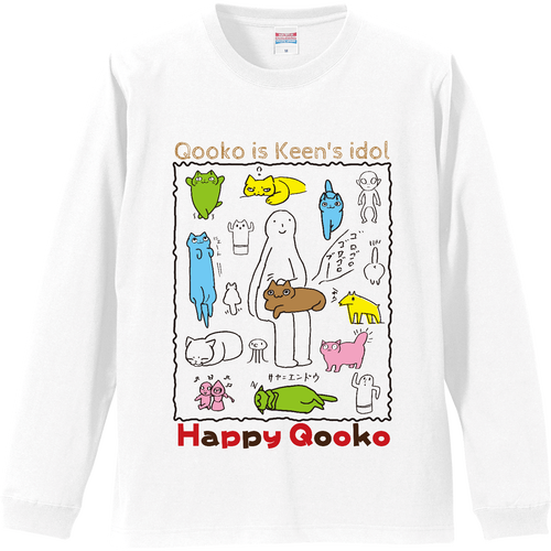 Qooko Style No.3（注！濃色のシャツに黒印刷は見えません） | Tシャツ リブ付 ロングスリーブＴシャツ