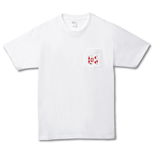【2025】AZUKIロゴ Tシャツ(ロゴ赤) ヘビーウェイトポケットTシャツ