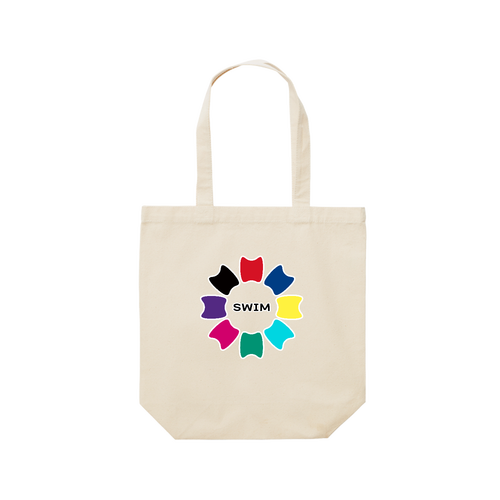 プルフラワー（A1）（SWIM） レギュラーキャンバストートバッグ(M) (フルカラー転写プリント)