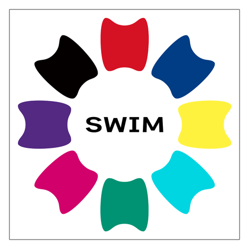 プルフラワー（A1）（SWIM） ワンポイント生地用アイロンステッカー 10cm×10cm