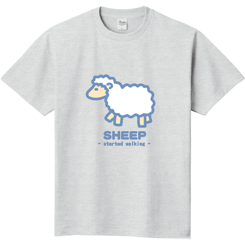 なんとなく歩き出すひつじⅡ（紺） 定番Ｔシャツ