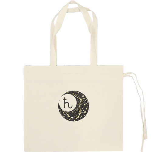 オリエンタルな月と。ー土星編／ギャザートート 厚手コットンギャザーバッグ