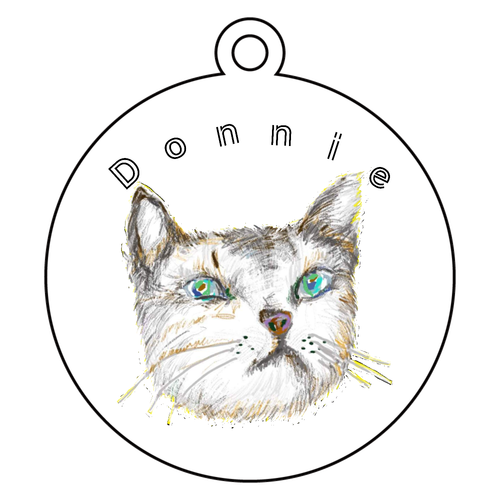 ねこのＤｏｎｎｉｅのアクリルキーホルダー アクリルキーホルダー　丸型 (6cm)