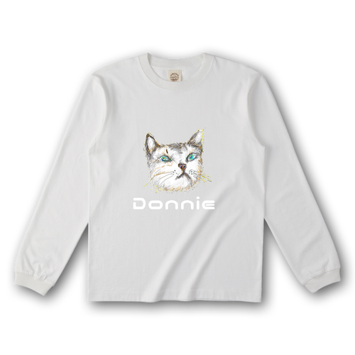 ねこのＤｏｎｎｉｅオーガニックＴシャツ オーガニックコットンロングスリーブTシャツ（リブ有り）