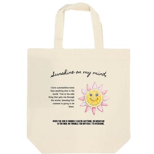 フルーツ 太陽 厚手コットンマチ付トート(M)