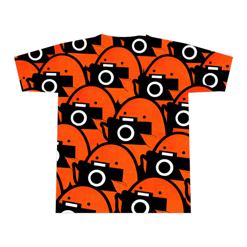 ウインナーの群れ　Tシャツ 全面インクジェットTシャツ(L)