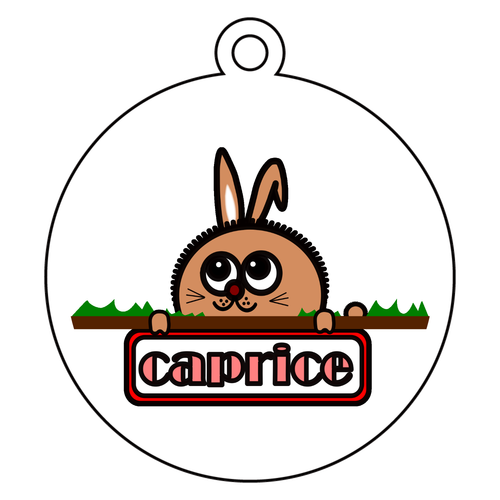 おはよううさうさ アクリルキーホルダー　丸型 (6cm)