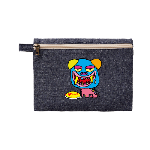 マンボライスシーサー シャンブリックキャンバスフラットポーチ（M）