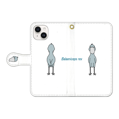 ハシビロコウ手帳型スマホケース　iPhone１５シリーズ iPhone15 手帳型スマホケース