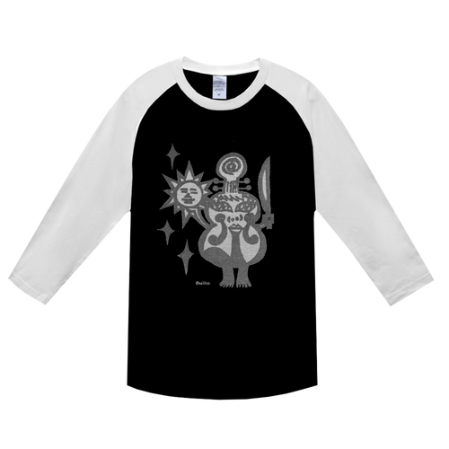 мihoちゃんのTシャツ（ロゴグレー） ヘビーウェイトベースボールＴシャツ