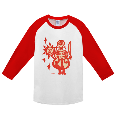 мihoちゃんのTシャツ（ロゴピンク） ヘビーウェイトベースボールＴシャツ
