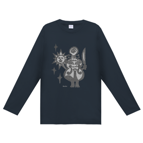 мihoちゃんの秋用Tシャツ（ロゴグレー） ヘビーウェイト長袖Ｔシャツ (長袖プリント可)