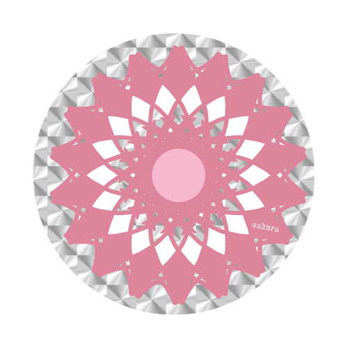 さくら ホログラムオリジナル缶バッジ(白地無し）（56mm）