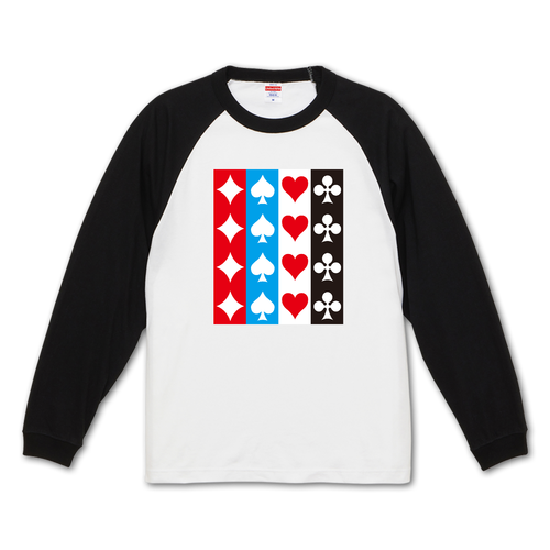 トランプ 03 ラグランロングスリーブTシャツ（1.6インチリブ）