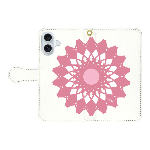 さくら iPhone16 手帳型スマホケース