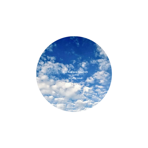 ffaf空 ホワイトフレークシール（円型16枚）160×160mm