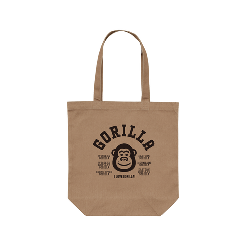 GORILLA ゴリラ大好き 2 レギュラーキャンバストートバッグ(M) (フルカラー転写プリント)