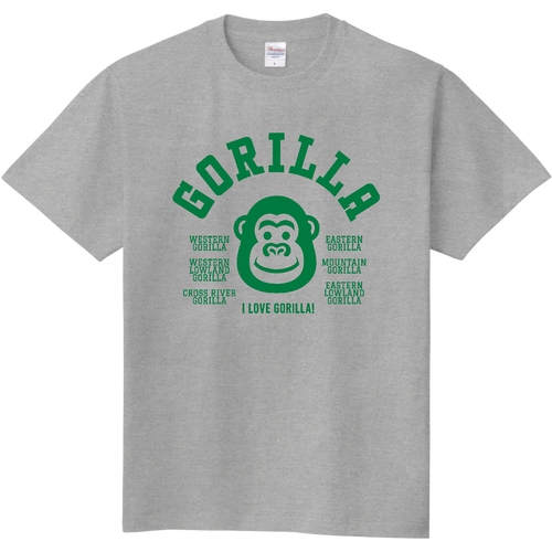 GORILLA ゴリラ大好き 3 定番Ｔシャツ