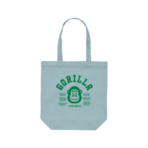 GORILLA ゴリラ大好き 3 レギュラーキャンバストートバッグ(M) (フルカラー転写プリント)