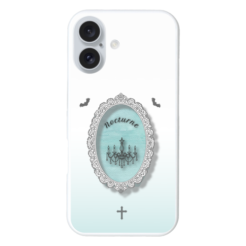 夜のシャンデリアブルー系_Belle iPhone16 (ハードケース)