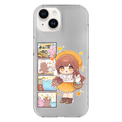 【オリラボ限定】がびさま お出かけスマホケース iPhone15 (透明)(ハードケース)