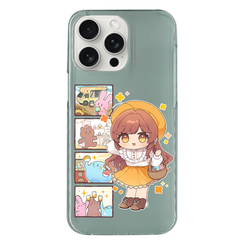 【オリラボ限定】がびさま お出かけスマホケース iPhone15 Pro Max (透明) (ハードケース)