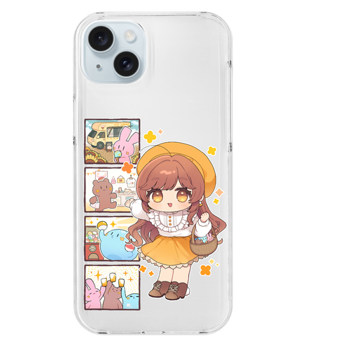 【オリラボ限定】がびさま お出かけスマホケース iPhone15 Plus (透明) (ハードケース)