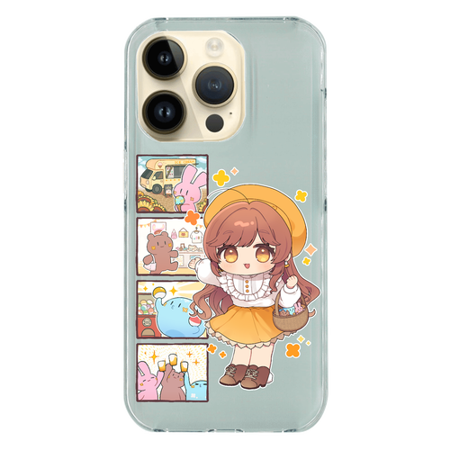 【オリラボ限定】がびさま お出かけスマホケース iPhone14 Pro (透明) 