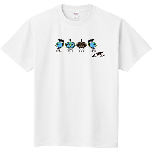 和装侍系音楽集団MYST.キャラクター雀之介Tシャツ黒ロゴver 定番Ｔシャツ