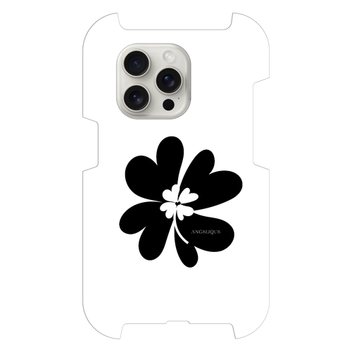 大人な感じの幸せクローバー　ホワイト♣️ iPhone15 Pro