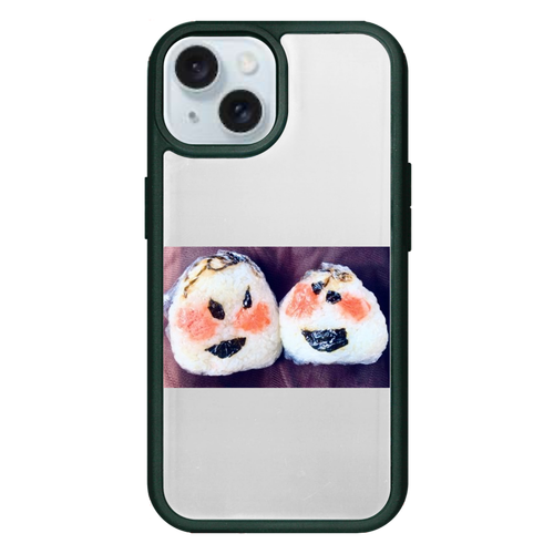 おにぎりOちゃん＆Oくんコラボ iPhone15 プリントパネルラバーケース