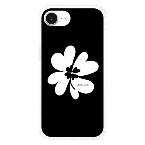 大人な感じの幸せクローバー　ブラック♣️ iPhone16e/17e TPUケース