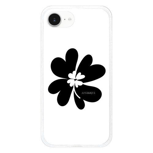 大人な感じの幸せクローバー　ホワイト♣️ iPhone16e/17e TPUケース