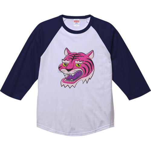 Pink Tiger  ラグランTシャツ（七分袖）