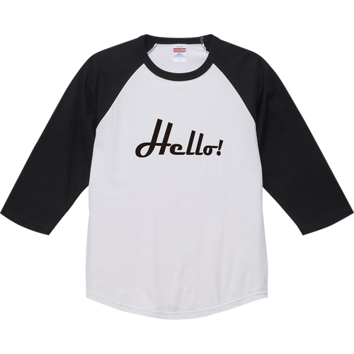 Hello! ハロー 01 ラグランTシャツ（七分袖）