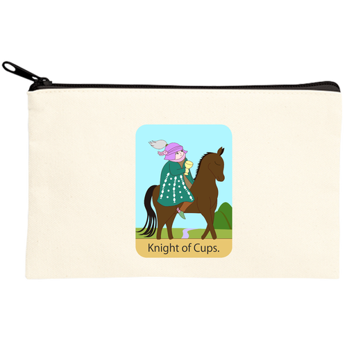 カップのナイト キャンバスポーチ(S)【白プリント有】