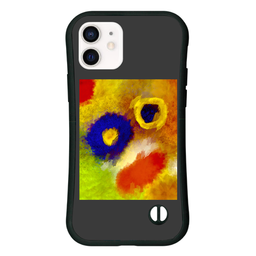 顔 iPhone12/12Pro 耐衝撃吸収グリップケース