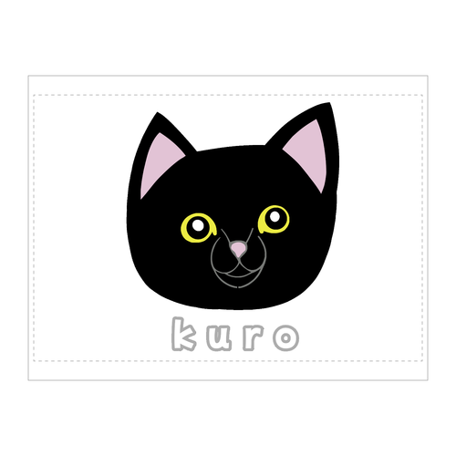 くろねこちゃん タペストリー(B2サイズ／横)