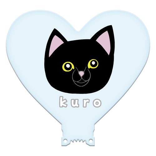くろねこちゃん ハート型アクリルペンライト