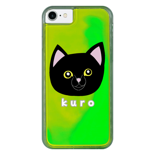 くろねこちゃん iPhoneSE2/SE3 ネオンサンドケース