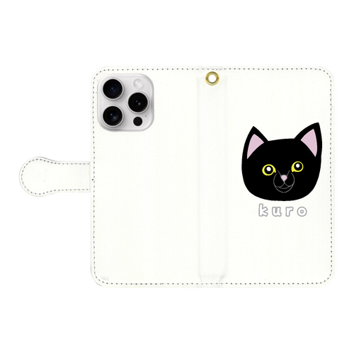 くろねこちゃん iPhone16 Pro 手帳型スマホケース