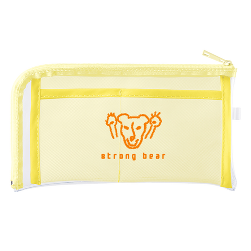 strongbear クリアロングポーチ メッシュポケットクリアロングポーチ